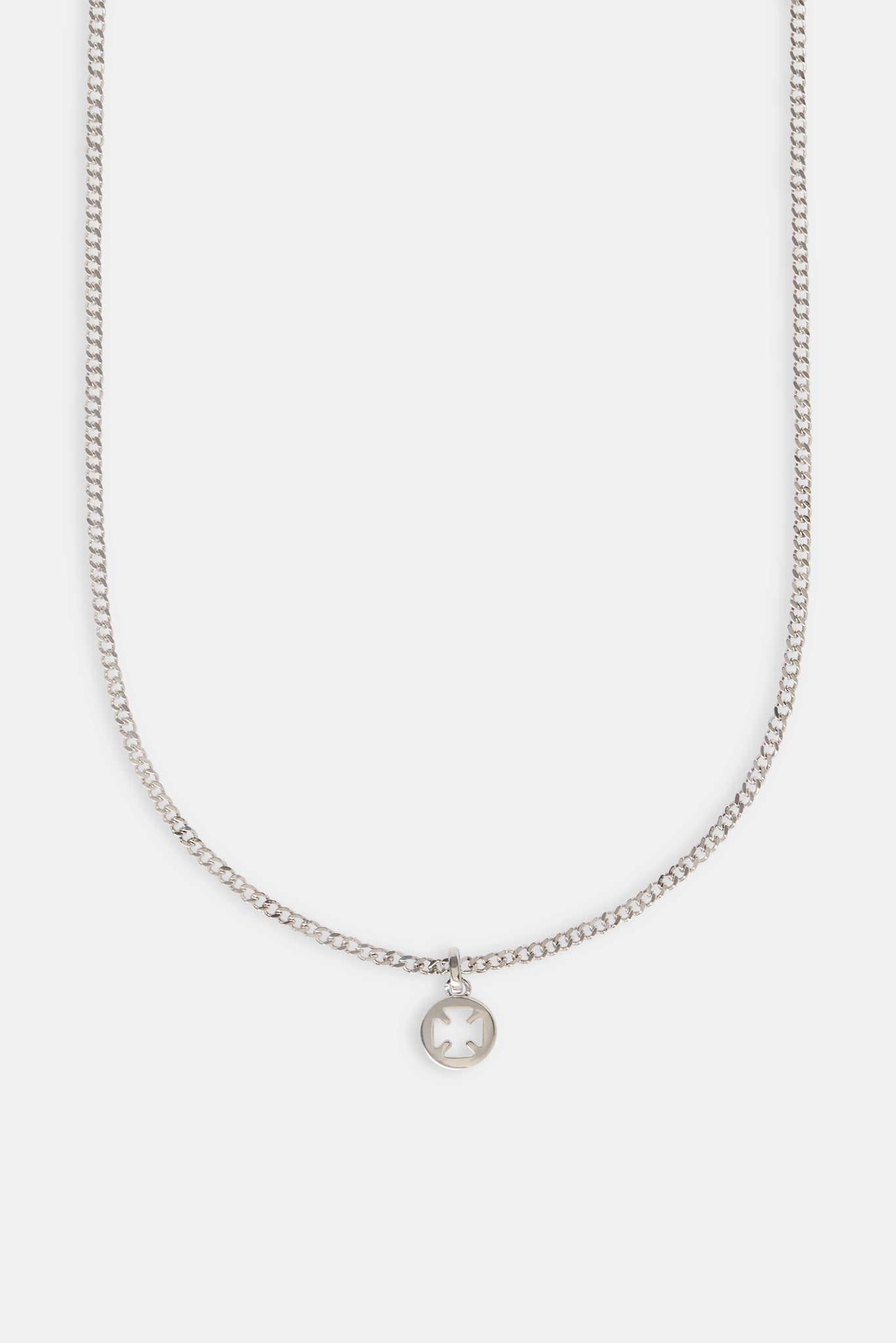 Micro Polished Motif Cut Out Necklace - 10mm